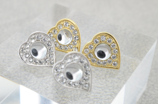 シルバーピアス レディース アクセサリー 女性 ハート スタッドピアス Swarovski スワロフスキー