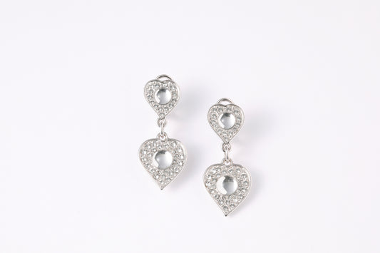 ピアス レディース アクセサリー 女性 ハート スワロフスキー クリスタル スターリングシルバー シルバー925