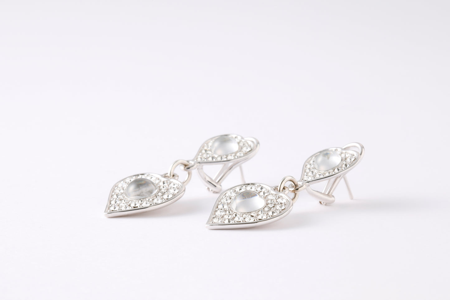 ピアス レディース アクセサリー 女性 ハート スワロフスキー クリスタル スターリングシルバー シルバー925
