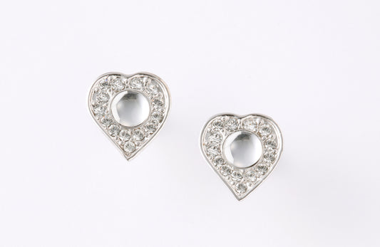 ピアス レディース アクセサリー 女性 ハート スタッドピアス Swarovski スワロフスキー