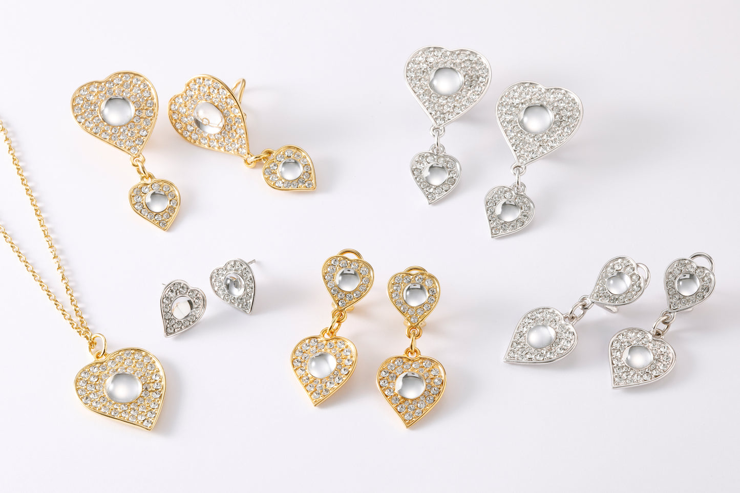 ピアス レディース アクセサリー 女性 ハート スワロフスキー クリスタル スターリングシルバー シルバー925